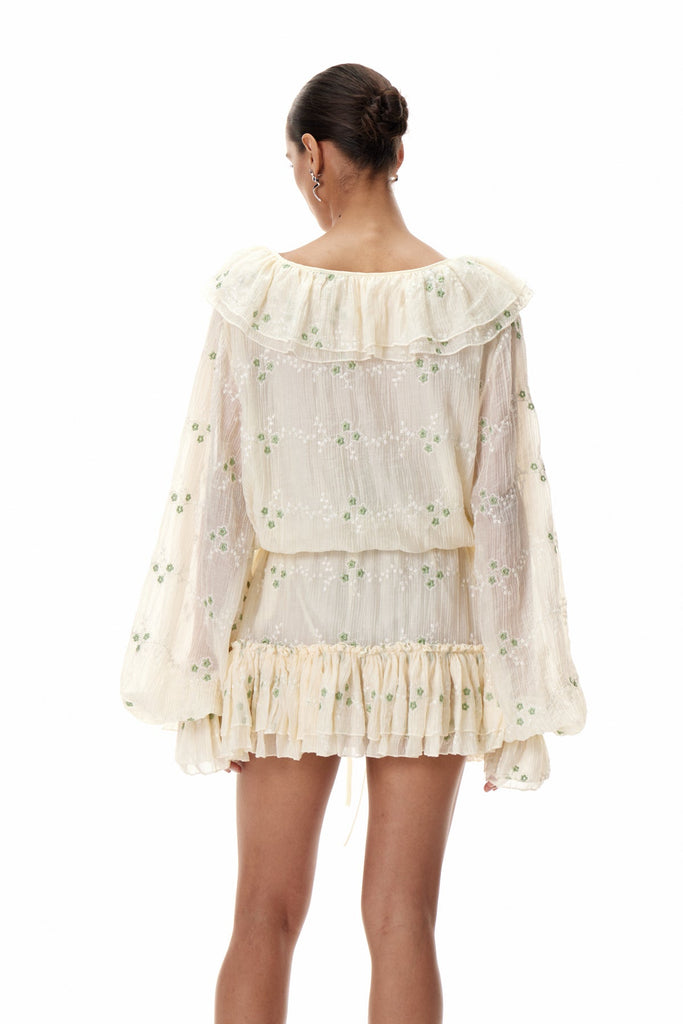 Shop  beautiful dress - Perfect for special occasions | Claudia Balloon Sleeve Ruffle Mini Dress