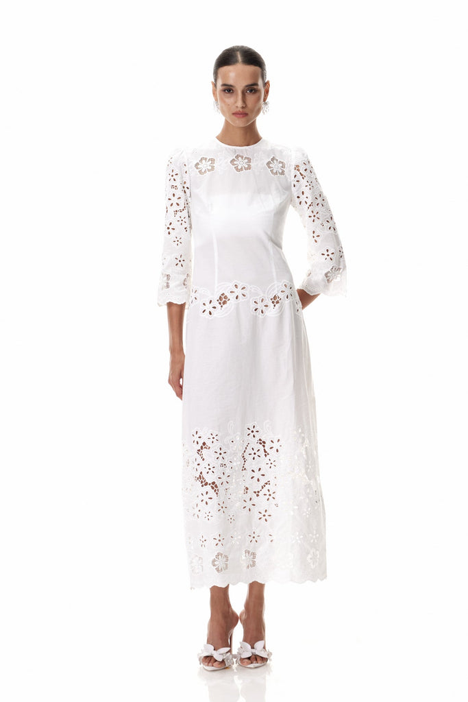 Shop  beautiful dress - Perfect for special occasions | Claudina Flower Cutout Midi Dress