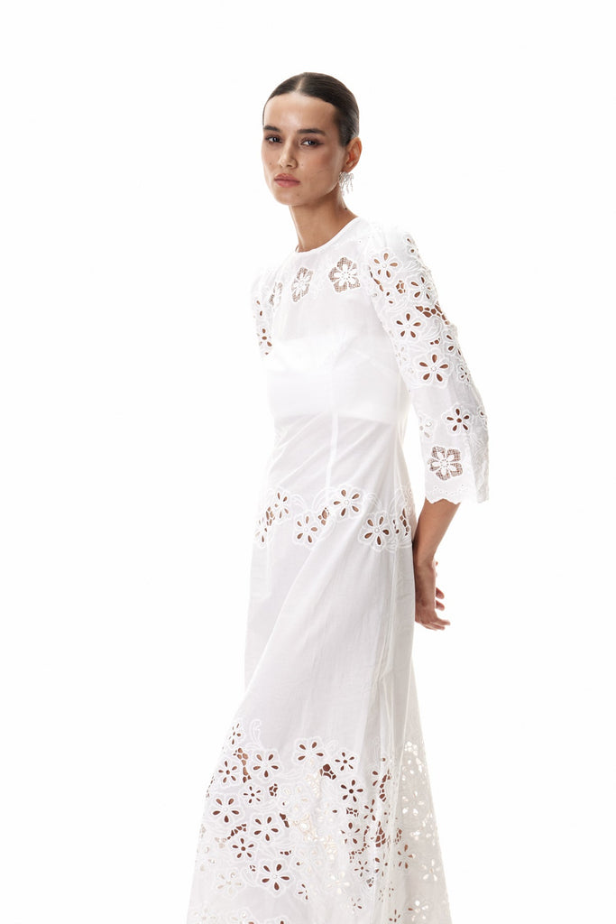 Claudina Flower Cutout Midi Dress - Stylish beautiful dress for special occasions | Buy Online