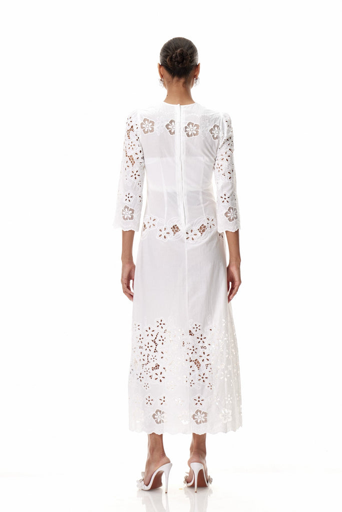 Claudina Flower Cutout Midi Dress - Stylish beautiful dress for special occasions | Buy Online