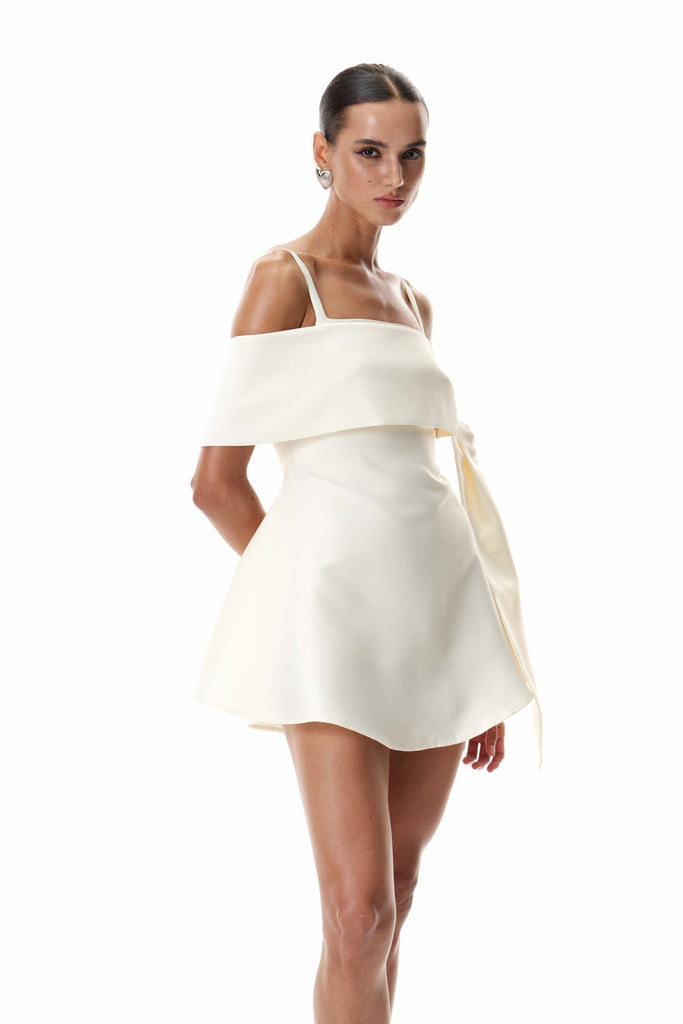 Claudius Spaghetti Asymmetric Mini Dress - Stylish beautiful dress for special occasions | Buy Online