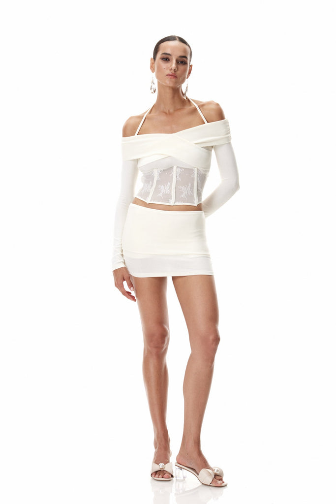 Cleisthenes Off Shoulder Corset Skirt Set - Stylish beautiful dress for special occasions | Buy Online