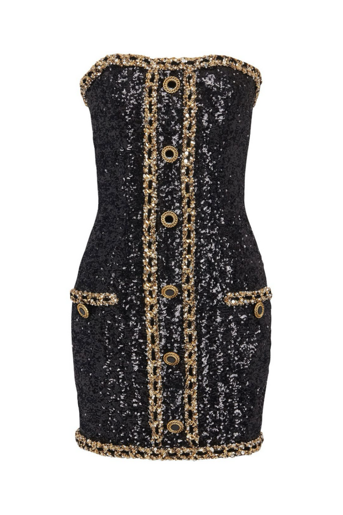 Shop  beautiful dress - Perfect for special occasions | Cleo Sequin Embellished Strapless Mini Dress