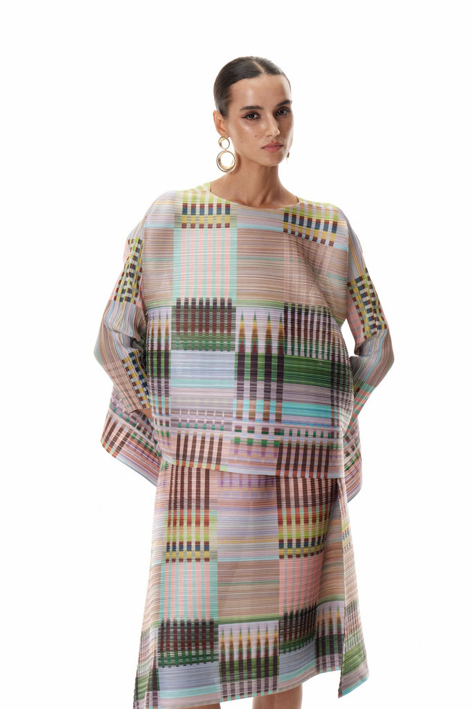 Cleophas Grid Skirt Set - Stylish beautiful dress for special occasions | Buy Online