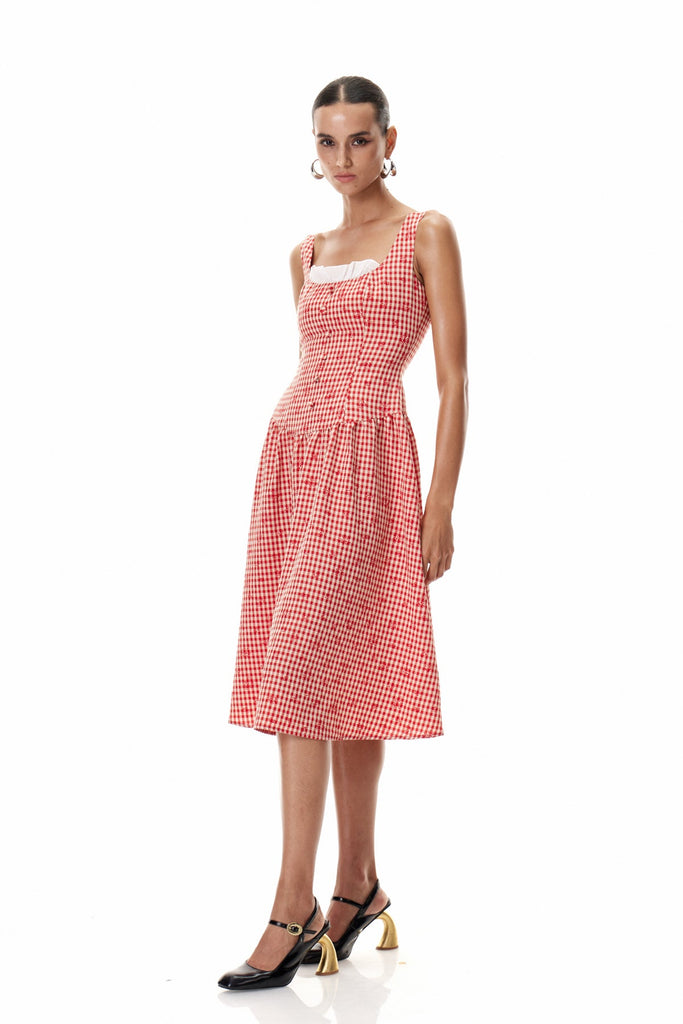 Shop  beautiful dress - Perfect for special occasions | Cletis Grid Midi Dress