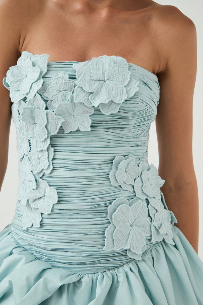 Coleka Floral Appliqué Strapless Mini Dress - Stylish beautiful dress for special occasions | Buy Online