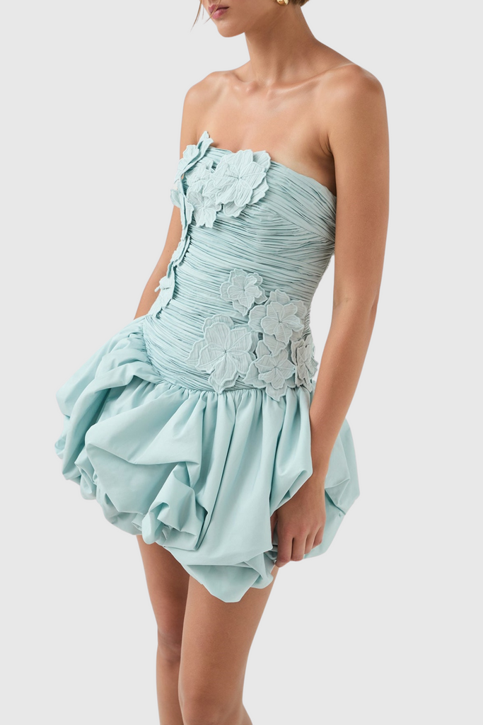 Shop  beautiful dress - Perfect for special occasions | Coleka Floral Appliqué Strapless Mini Dress
