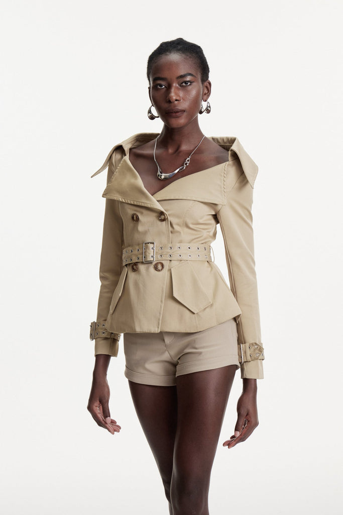 Colombo Lapel Buckle Pants Set - Stylish beautiful dress for special occasions | Buy Online