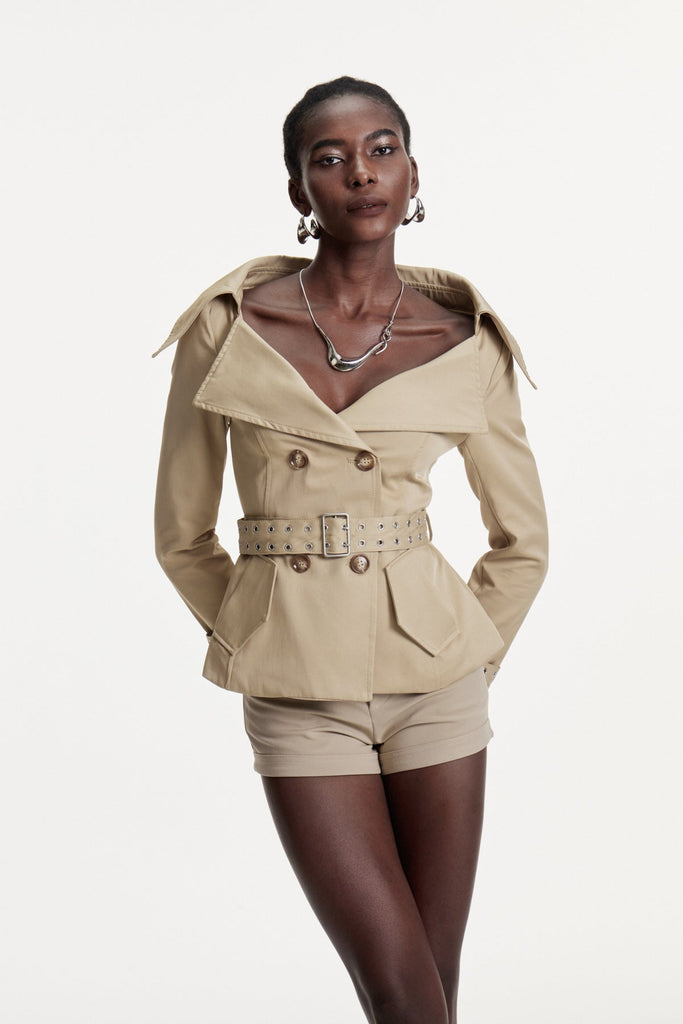 Colombo Lapel Buckle Pants Set - Stylish beautiful dress for special occasions | Buy Online