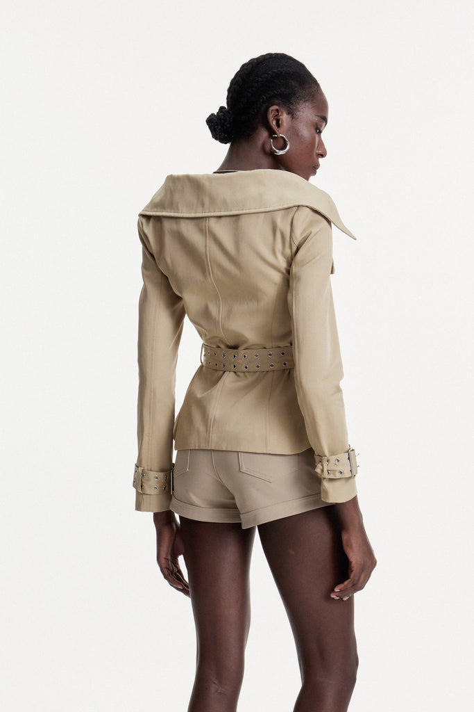 Stylish beautiful dress | Colombo Lapel Buckle Pants Set - Ideal for special occasions