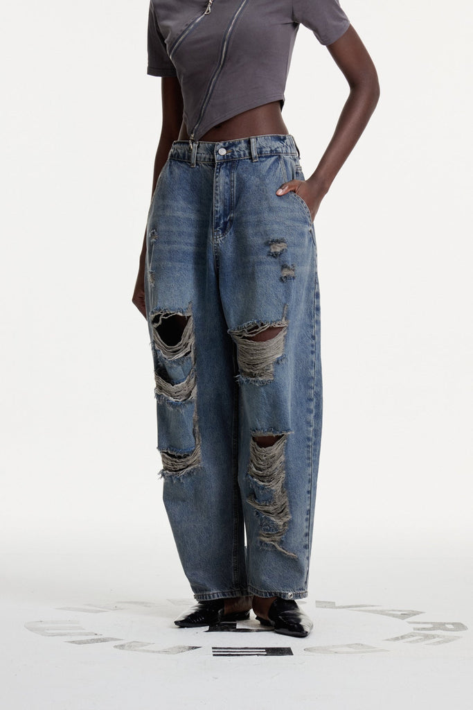 Colten Ripped Cutout Jeans - Stylish beautiful dress for special occasions | Buy Online