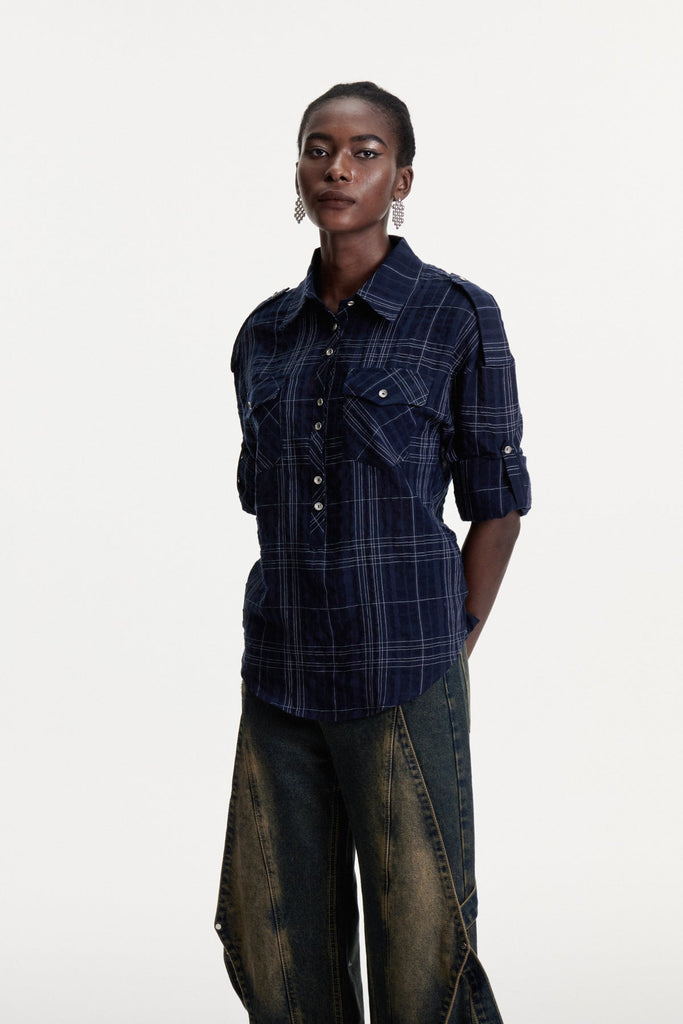 Stylish beautiful dress | Columb Grid Shirt - Ideal for special occasions