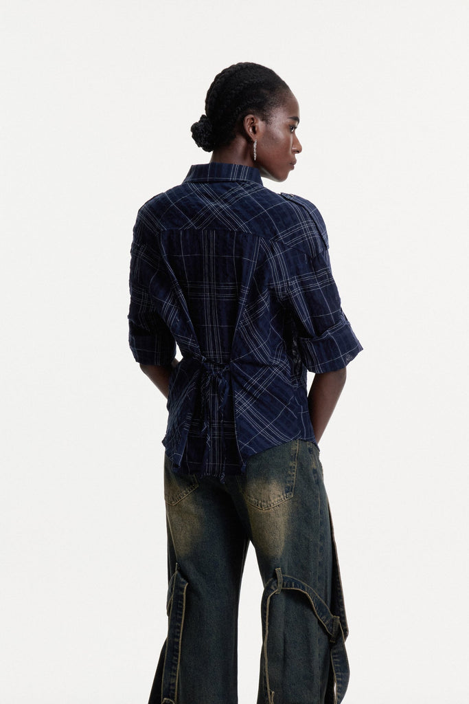 Columb Grid Shirt - Stylish beautiful dress for special occasions | Buy Online