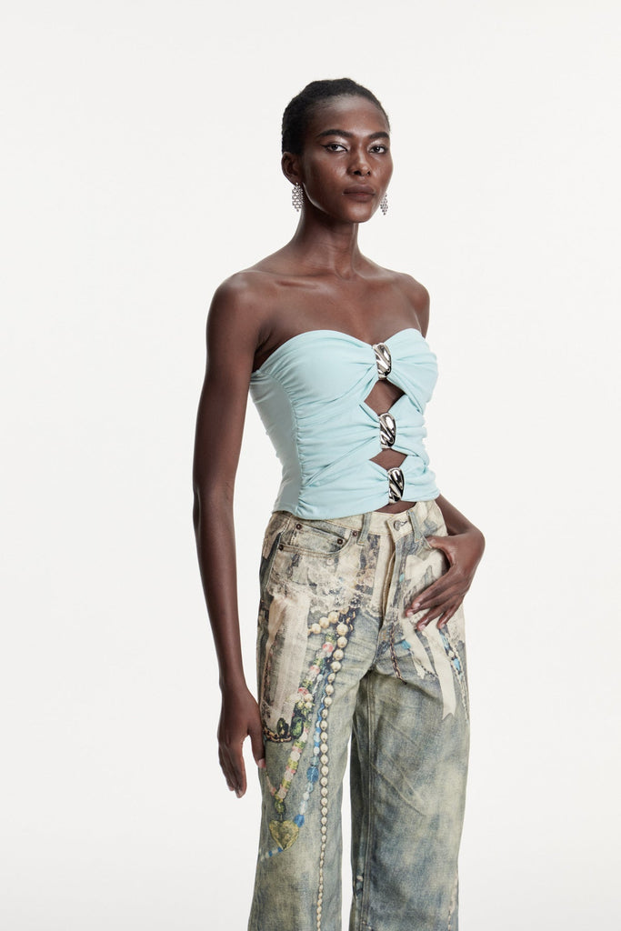 Shop  beautiful dress - Perfect for special occasions | Columbine Strapless Cutout Top