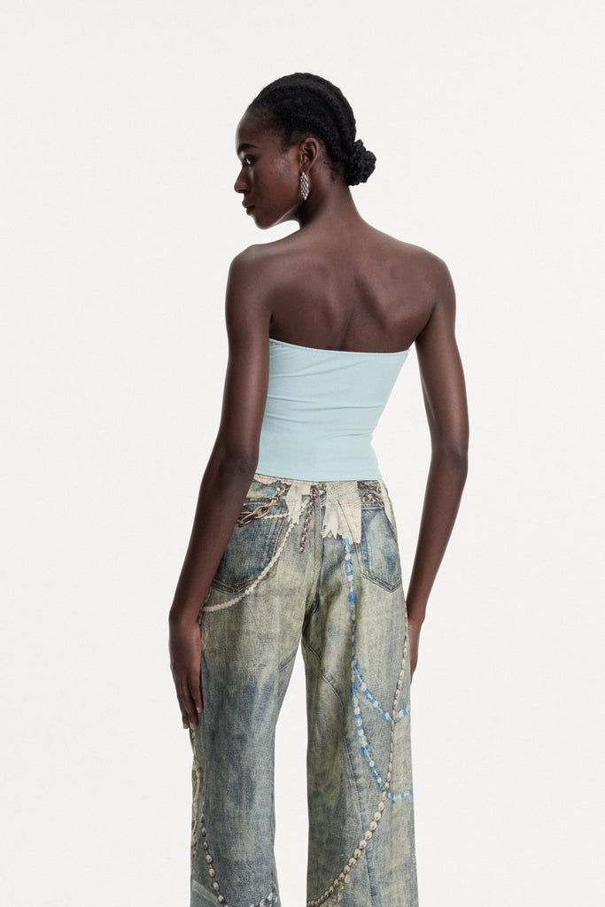 Columbine Strapless Cutout Top - Stylish beautiful dress for special occasions | Buy Online