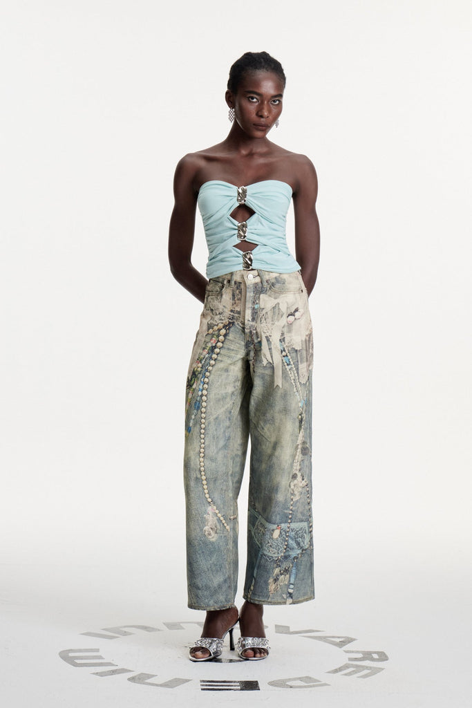 Stylish beautiful dress | Columbus Print Jeans - Ideal for special occasions