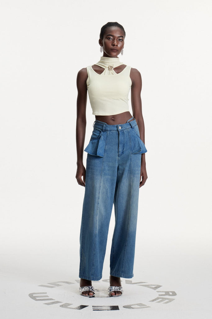 Comfort Cutout Crop Top - Stylish beautiful dress for special occasions | Buy Online