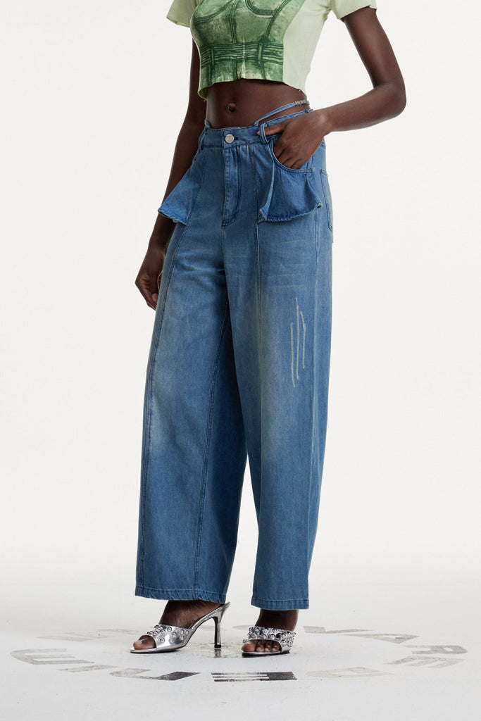 Stylish beautiful dress | Comgal Ruffle Jeans - Ideal for special occasions