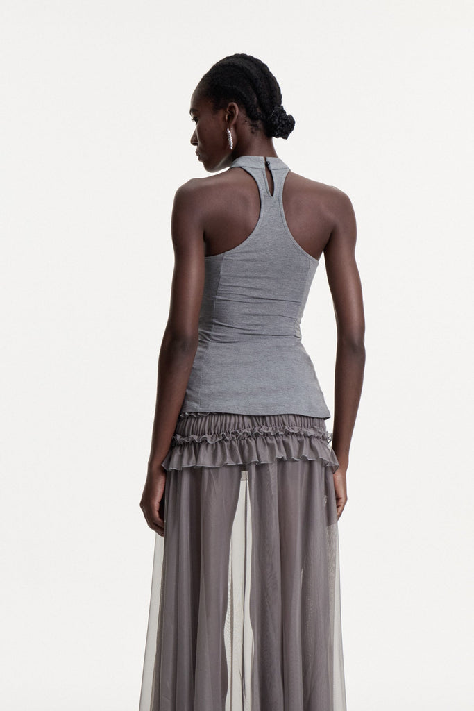 Concetta Halter Neck Ruch Top - Stylish beautiful dress for special occasions | Buy Online