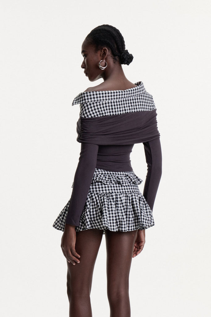 Shop  beautiful dress - Perfect for special occasions | Concetto Grid Asymmetric Skirt Set