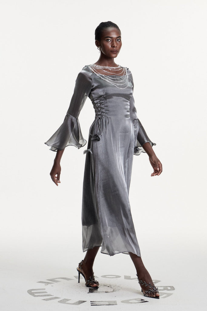 Stylish beautiful dress | Conchobar Chain Ruffle Maxi Dress - Ideal for special occasions