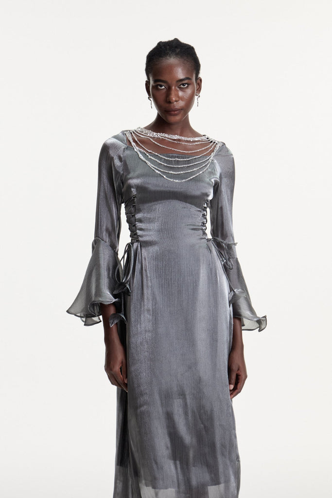 Stylish beautiful dress | Conchobar Chain Ruffle Maxi Dress - Ideal for special occasions