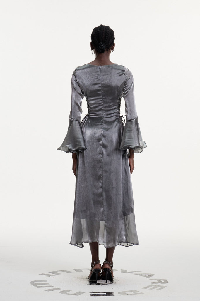 Conchobar Chain Ruffle Maxi Dress - Stylish beautiful dress for special occasions | Buy Online