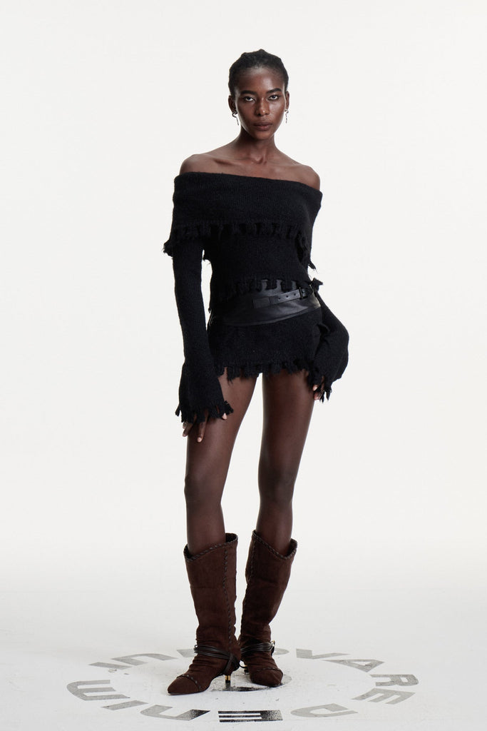 Conleth Off Shoulder Fringe Skirt Set - Stylish beautiful dress for special occasions | Buy Online