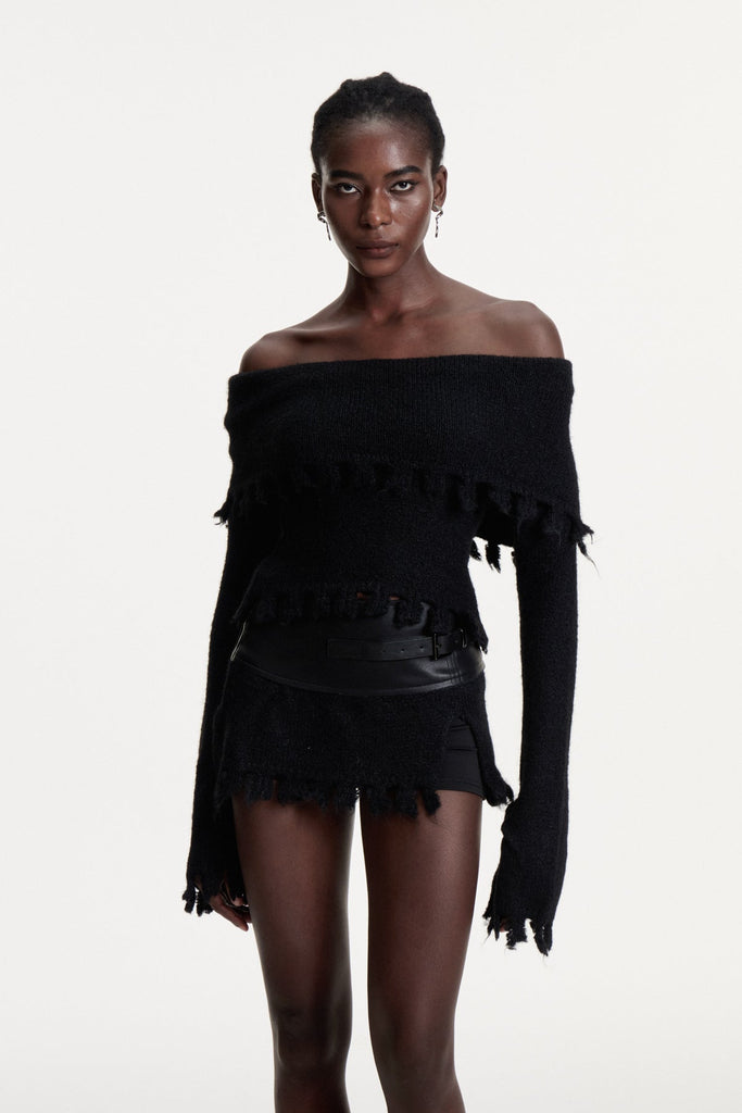 Stylish beautiful dress | Conleth Off Shoulder Fringe Skirt Set - Ideal for special occasions