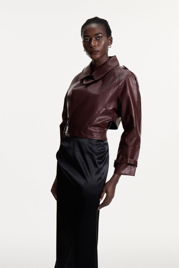 Shop  beautiful dress - Perfect for special occasions | Conley Asymmetric Leather Jacket