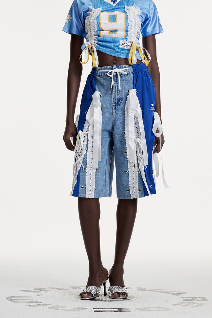 Shop  beautiful midi - Perfect for special occasions | Conner Deconstruct Lace Up Midi Jeans