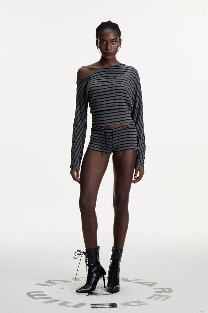 Connla Asymmetric Stripe Pants Set - Stylish beautiful dress for special occasions | Buy Online