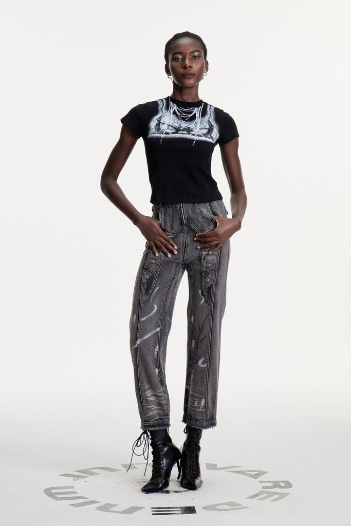 Conrado Deconstruct Skinny Jeans - Stylish beautiful dress for special occasions | Buy Online