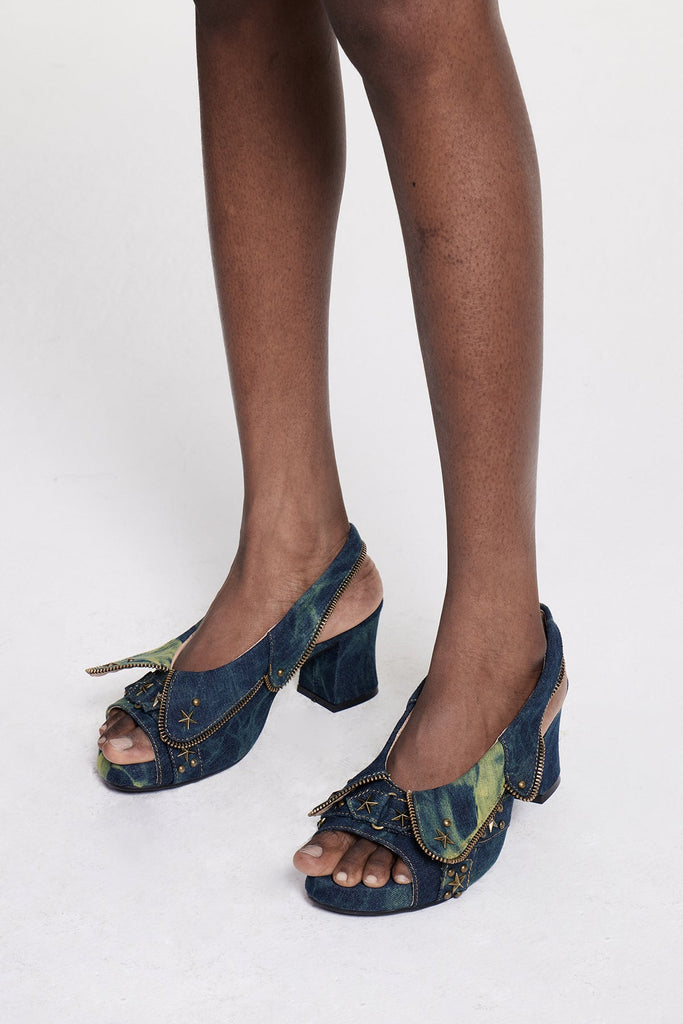 Shop  beautiful dress - Perfect for special occasions | Constans Embellished Denim Sandals