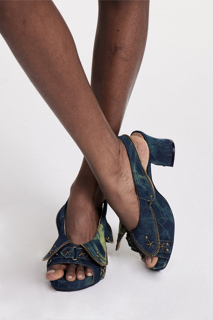 Shop  beautiful dress - Perfect for special occasions | Constans Embellished Denim Sandals