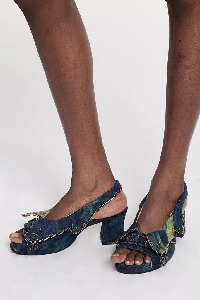 Shop  beautiful dress - Perfect for special occasions | Constans Embellished Denim Sandals