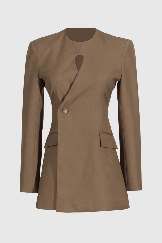 Stylish beautiful dress | Cressida Cutout Asymmetric Blazer - Ideal for special occasions