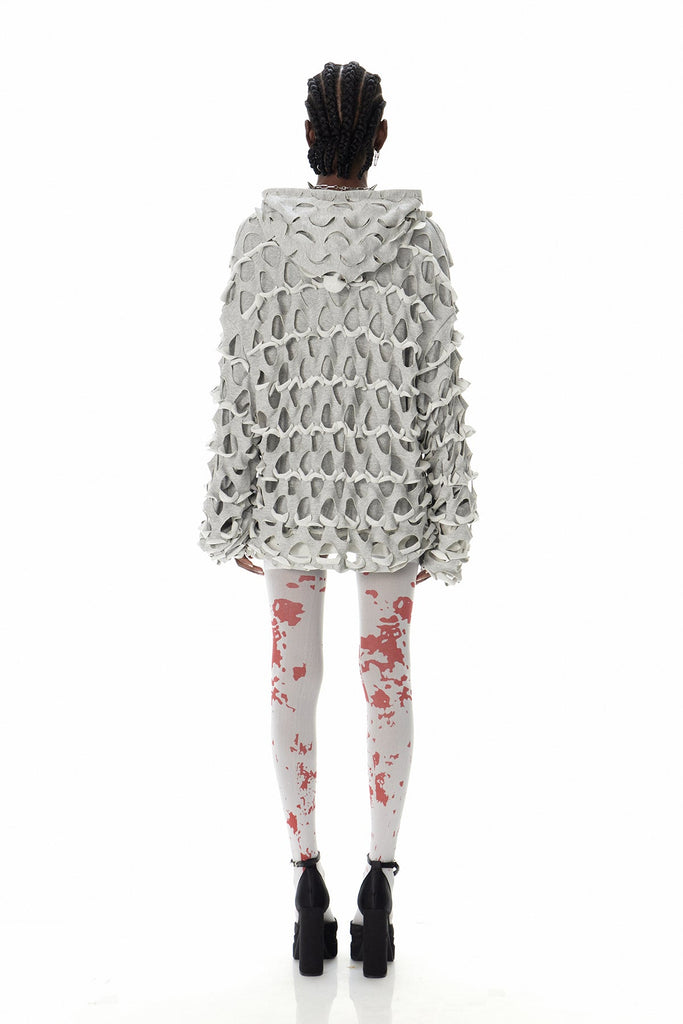 Cyneberht Cutout Hooded Jacket - Stylish beautiful dress for special occasions | Buy Online