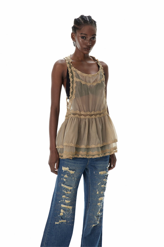 Cyneburg Lace Mesh Mini Dress - Stylish beautiful dress for special occasions | Buy Online