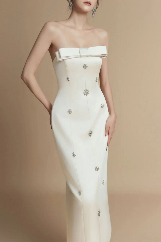 Shop  beautiful dress - Perfect for special occasions | Sheath Straight Across Neck Taffeta Midi Dress