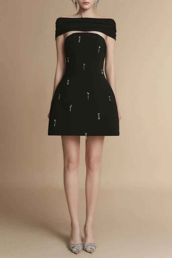 Stylish beautiful dress | A-line Sleeveless Polyester Mini Dress - Ideal for special occasions