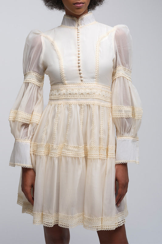 Milla Layered Mesh Sleeve Mini Dress