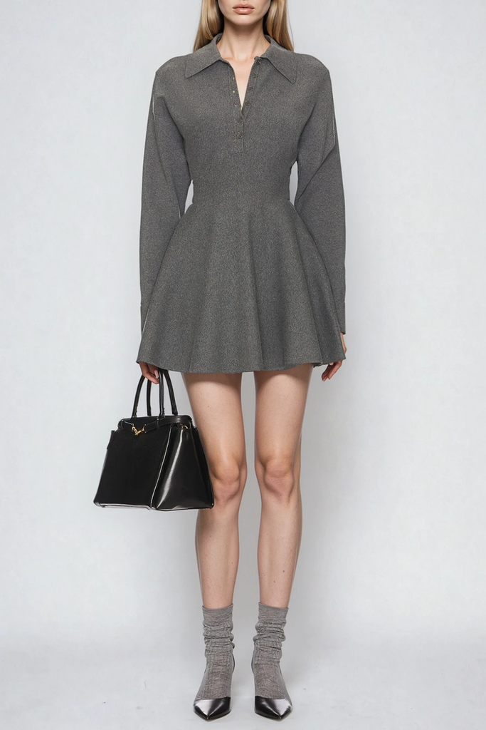 Dərya Long Sleeve Ruffle Mini Dress - Stylish beautiful dress for special occasions | Buy Online