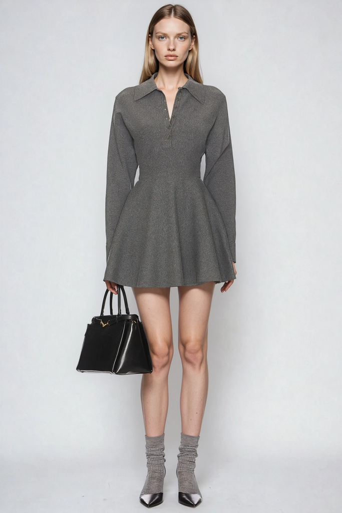 Dərya Long Sleeve Ruffle Mini Dress - Stylish beautiful dress for special occasions | Buy Online