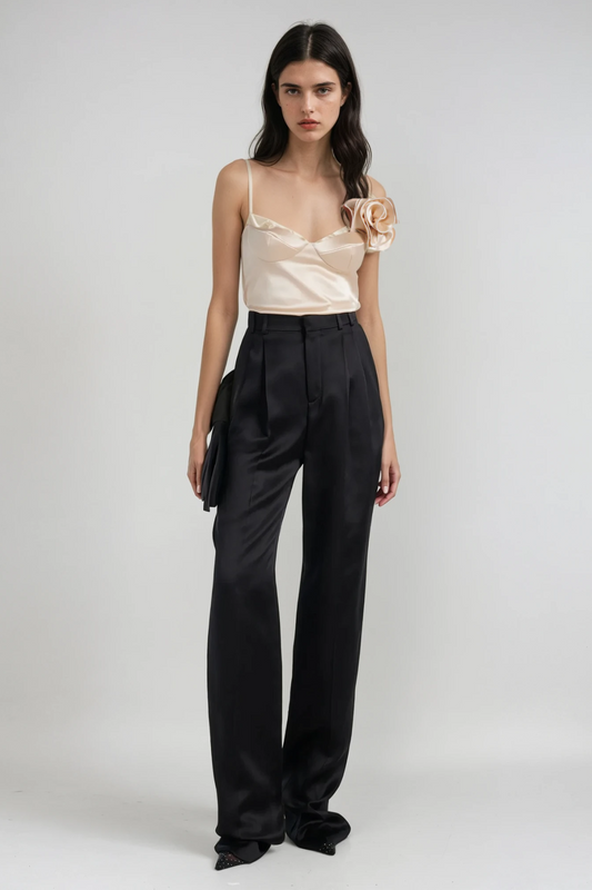 Dagfinn Flower Satin Top