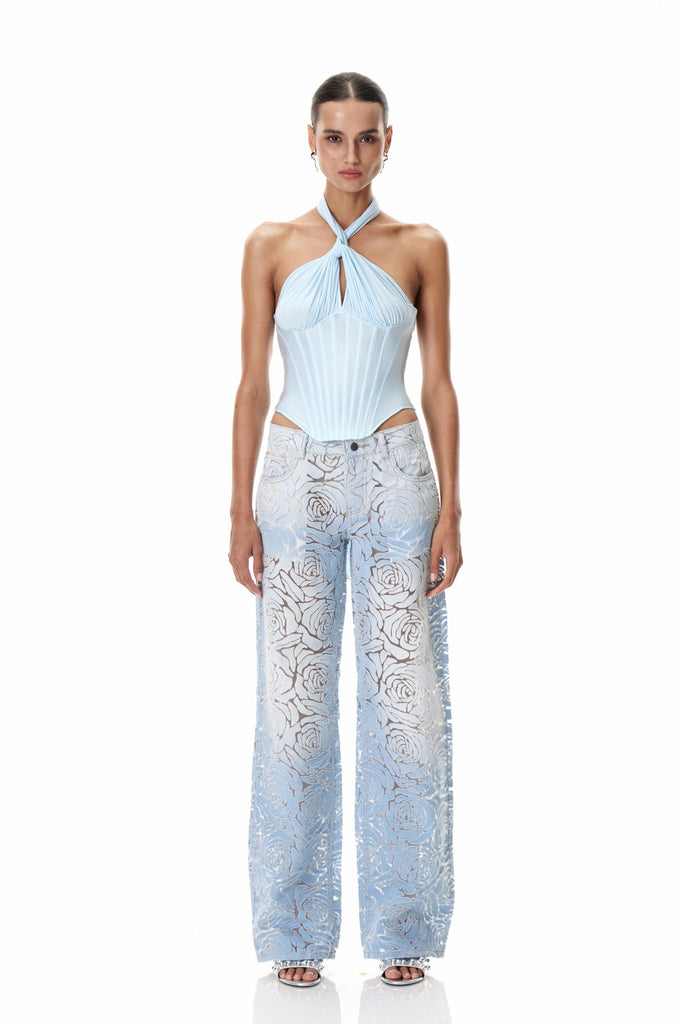 Stylish beautiful dress | Daigo Corset Halter Neck Top - Ideal for special occasions