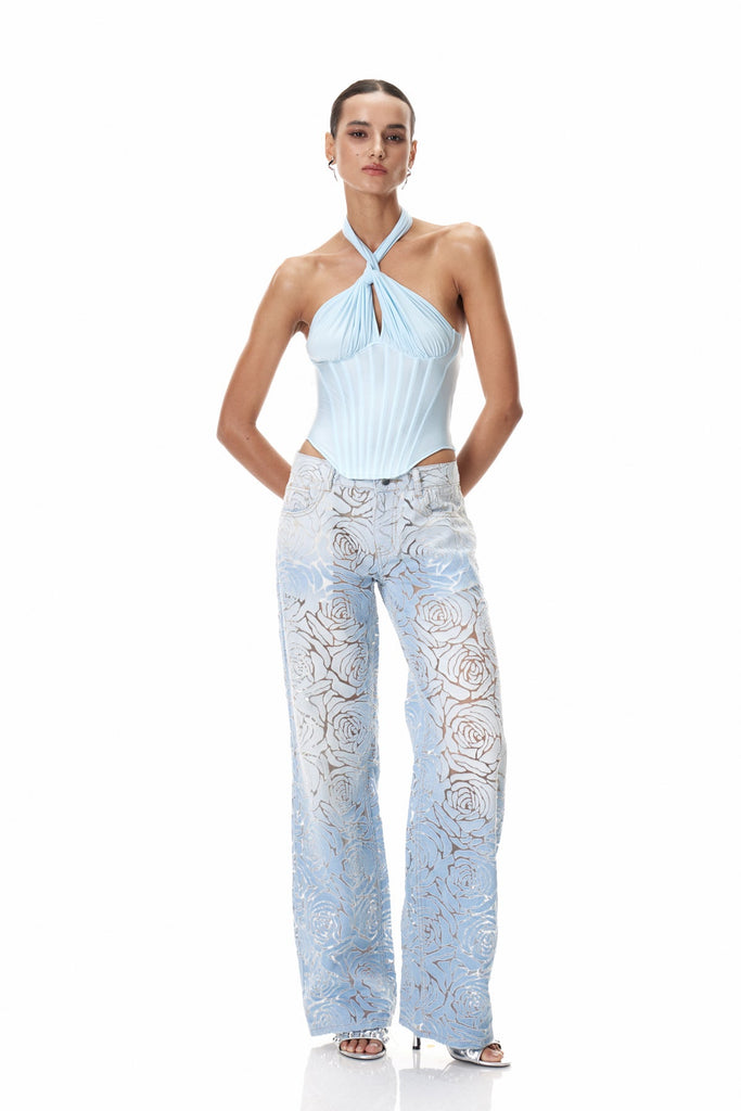 Daigo Corset Halter Neck Top - Stylish beautiful dress for special occasions | Buy Online