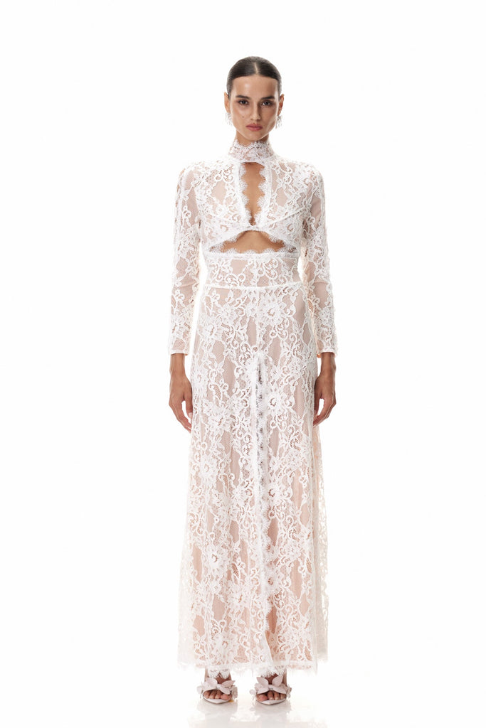 Daividh Cutout Lace Maxi Dress - Stylish beautiful dress for special occasions | Buy Online