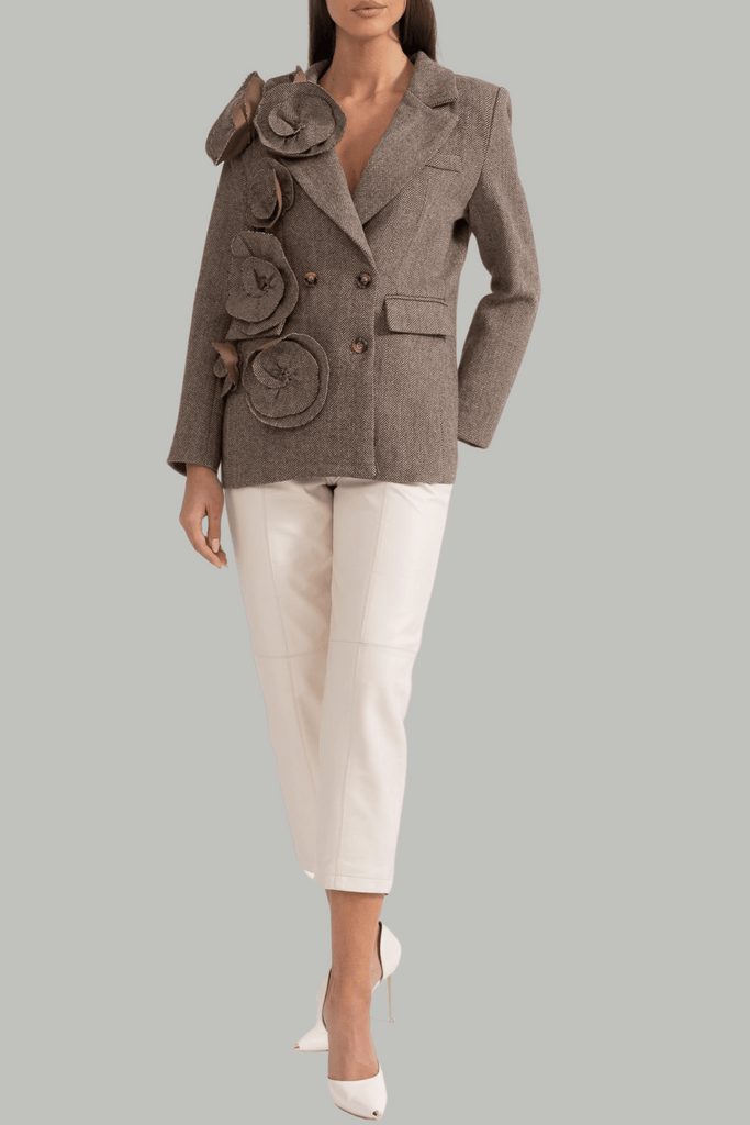 Stylish beautiful dress | Daivya Floral Appliqué Blazer - Ideal for special occasions