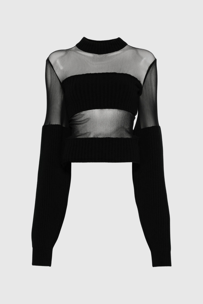 Stylish beautiful dress | Dalal Long Sleeve Mesh Top - Ideal for special occasions